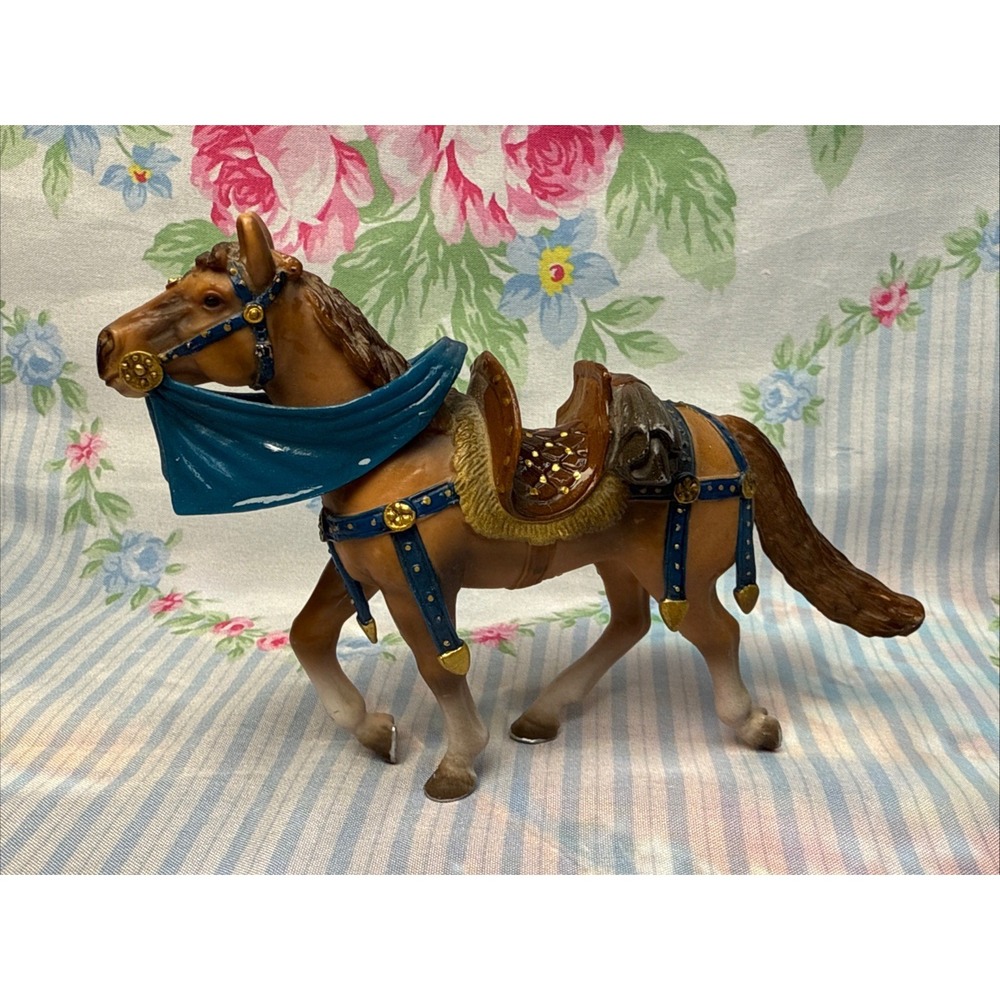 Schleich Medieval Horse 2003 Germany Knight Saddle Figure Vintage 4"‎